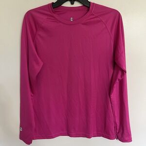 Women's Holloway Long Sleeve Pink Athletic Shirt Size Medium Stretch